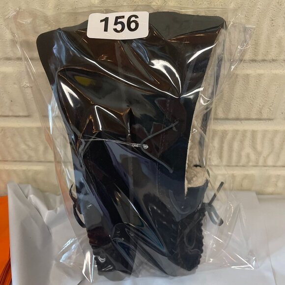 Minnetonka Womens Black Suede & Faux Fur Lined Moccasin Slippers Size 10M - Picture 8 of 8